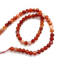 Naturlige Lace Agate perler, blonde agat, Runde, du kan DIY & facetteret, rød, 6mm, Solgt Per Ca. 14.96 inch Strand