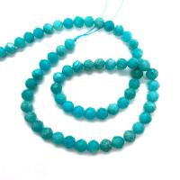 Amazonit Beads, Runde, du kan DIY & facetteret, 6mm, Solgt Per Ca. 14.96 inch Strand