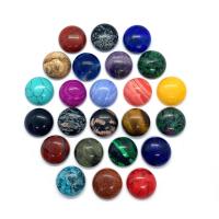 Natural Gemstone Cabochons, Round, DIY & different materials for choice, more colors for choice, 4-12mm, 10PCs/Bag, Sold By Bag