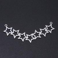 Stainless Steel Connector 201 Stainless Steel Star Vacuum Ion Plating fashion jewelry & DIY & Unisex Sold By Bag