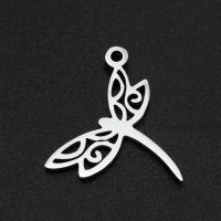 Stainless Steel Animal Pendants 201 Stainless Steel Dragonfly Vacuum Ion Plating fashion jewelry & polished & DIY & Unisex Sold By Bag