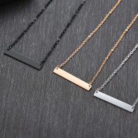 Stainless Steel smycken halsband, 304 rostfritt stål, med 2.17inch extender kedja, mode smycken & för kvinna & med strass, fler färger för val, 32x5mm, Längd Ca 17.72 inch, Säljs av PC