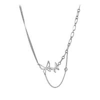 Collar de acero inoxidable de la joyería, con 1.96inch extender cadena, Mariposa, unisexo & con diamantes de imitación & hueco, color original, longitud:aproximado 15.3 Inch, Vendido por UD