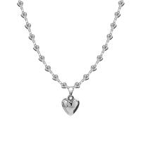 Stainless Steel Jewelry Necklace 314 Stainless Steel with zinc alloy pendant with 1.96inch extender chain Heart fashion jewelry & for woman Length Approx 17.7 Inch Sold By PC