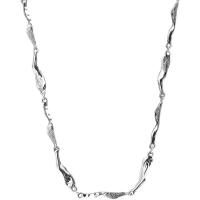 Zinklegierung Schmuck Halskette, mit Verlängerungskettchen von 1.96inch, silberfarben plattiert, Modeschmuck & für Frau, frei von Nickel, Blei & Kadmium, Länge:ca. 13.7 ZollInch, verkauft von PC
