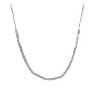 Rustfrit stål smykker halskæde, med 1.96inch extender kæde, Square, mode smykker & Unisex, oprindelige farve, Længde Ca. 16.9 inch, Solgt af PC