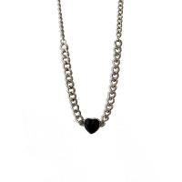 Ожерелье из нержавеющей стали , с кулон из цинкового сплава & канифоль, Сердце, ювелирные изделия моды & Мужская, длина:Приблизительно 22.2 дюймовый, продается PC