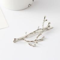 Hair Slide Zinc Alloy Branch plated for woman 65mm Sold By PC