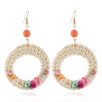 Earring Jewelry Zinc Alloy with Straws & Resin fashion jewelry & for woman nickel lead & cadmium free Sold By Pair