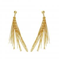Brass Drop Earring plated fashion jewelry & for woman nickel lead & cadmium free 70mm Sold By Pair