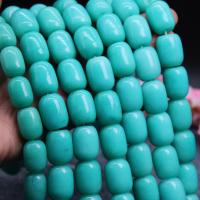 Amazonit Beads, Drum, du kan DIY, blå, Solgt Per Ca. 38 cm Strand