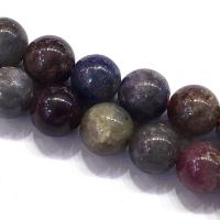 Natural Stone Beads, Round, polished, DIY, mixed colors, Sold Per Approx 39 cm Strand