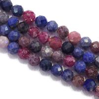 Naturstein Perle, poliert, DIY & facettierte, gemischte Farben, verkauft per ca. 39 cm Strang