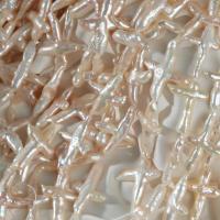Barock kultivierten Süßwassersee Perlen, Natürliche kultivierte Süßwasserperlen, Kreuz, DIY, weiß, 20-40mm, verkauft per ca. 38 cm Strang