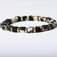 Gemstone Bracelets, Natural Stone, with Tibetan Style, Unisex, more colors for choice, 8mm, Length:Approx 21 cm, Sold By PC