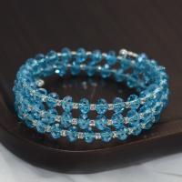 alliage de zinc bracelet ordinaire, avec cristal & fer, pour femme & avec strass, plus de couleurs à choisir, 55mm, Vendu par PC