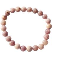 натуральный лепидолит браслет, полированный, Мужская, розовый, длина:Приблизительно 19 см, продается PC