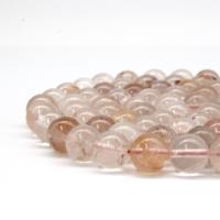 Prirodni kvarc nakit Beads, Krug, uglađen, možete DIY, miješana boja, Prodano Per Približno 38 cm Strand