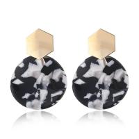 Zinc Alloy Drop Earrings Acetate with Zinc Alloy zinc alloy post pin for woman Sold By Pair