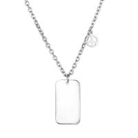 Titanium Steel Necklace polished Unisex silver color Sold By PC