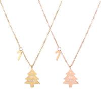 Титановые стали ожерелье, титан, Рождественская елка, Другое покрытие, Женский, Много цветов для выбора, 20x14.60mm, длина:Приблизительно 45 см, продается PC
