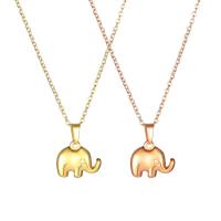 Titanium Steel Necklace, Elephant, plated, for woman, more colors for choice, 12.30x14.60mm, Length:Approx 45 cm, Sold By PC