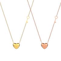 Titanium Steel Necklace, Heart, cross chain & for woman, more colors for choice, 9.60x10.90mm, Length:Approx 60 cm, Sold By PC