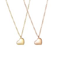 Titanstahl Halskette, Herz, plattiert, für Frau, keine, 11x9.70mm, Länge:ca. 45 cm, verkauft von PC