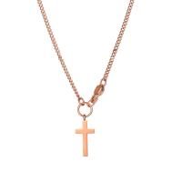Titanstahl Halskette, Kreuz, poliert, für Frau, keine, 22.60x10.40mm, Länge ca. 45 cm, verkauft von PC