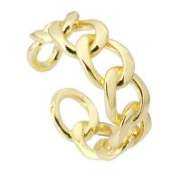 Mässing Cuff finger ring, guldfärg pläterade, mode smycken & för kvinna, gyllene, 7mm, Storlek:8, 10PC/Lot, Säljs av Lot
