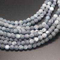 Natural Effloresce Agate Beads Round polished DIY & frosted Sold Per Approx 14.96 Inch Strand