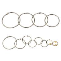Železo Keychain kabel Ring, Kobliha, platinové barvy á, DIY & různé velikosti pro výběr, nikl, olovo a kadmium zdarma, Prodáno By PC