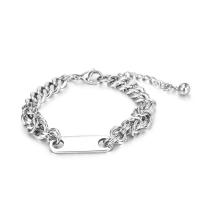 Titanium Steel Bracelet & Bangle with 1.77Inch extender chain & Unisex original color 8.90mm Sold By PC