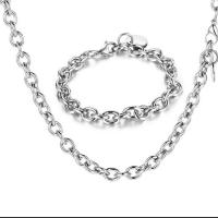 Titanium Steel Necklace, Unisex & different styles for choice, original color, 8mm, Sold By PC