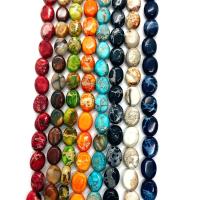 Impression Jasper Beads Oval DIY Sold Per Approx 14.96 Inch Strand