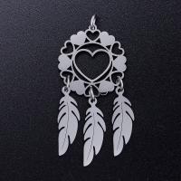 Stainless Steel Pendants, 201 Stainless Steel, Dream Catcher, Vacuum Ion Plating, fashion jewelry & polished & DIY & Unisex, more colors for choice, 48x20mm, 5PCs/Bag, Sold By Bag