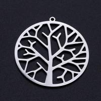Stainless Steel Pendants, 201 Stainless Steel, Tree, Vacuum Ion Plating, fashion jewelry & polished & DIY & Unisex, more colors for choice, 37x35mm, 5PCs/Bag, Sold By Bag