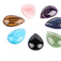 Natural Gemstone Cabochons, Natural Stone, Teardrop, polished, DIY & different materials for choice, more colors for choice, 34x24x7mm, Sold By PC