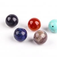 Природный камень Бусины, Круглая, полированный, DIY & различные материалы для выбора, Много цветов для выбора, 18mm, продается PC