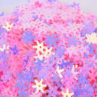 Plastic Sequin, PVC Plastic, Snowflake, different packing style for choice & DIY, more colors for choice, 7mm, Sold By Bag
