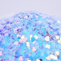 Plastic Sequin, PVC Plastic, Heart, DIY, more colors for choice, 4mm, Approx 500G/Bag, Sold By Bag