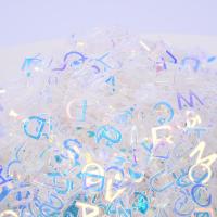 Plastic Sequin, PVC Plastic, Alphabet Letter, different packing style for choice & DIY, more colors for choice, 6mm, Sold By Bag