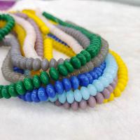 Fashion Glass Beads, Abacus, DIY, more colors for choice, 6x3mm, Approx 80PCs/Strand, Sold Per Approx 15 Inch Strand
