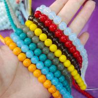 Fashion Glass Beads, Round, DIY, more colors for choice, 8mm, Approx 48PCs/Strand, Sold Per Approx 15 Inch Strand