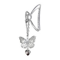 Hair Claw Clips, Tibetan Style, Butterfly, platinum color plated, different styles for choice & for woman, 75mm, Sold By PC