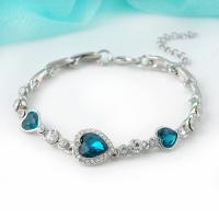 Crystal Bracelets Zinc Alloy with Crystal platinum color plated for woman Length Approx 9.4 Inch Sold By PC