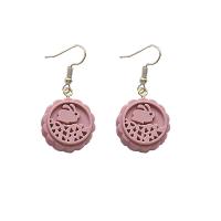 Resin Earring with Zinc Alloy for woman Sold By Pair