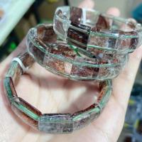 Quartz Phantom Vert bracelet, unisexe, couleurs mélangées, Longueur:Environ 21 cm, Vendu par PC