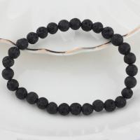 Lava Bracelet, for man, black, 6mm, Length:19 cm, Sold By PC