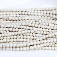 Howlite Beads, polished, DIY & faceted, white, 4.50mm, Sold Per Approx 38 cm Strand